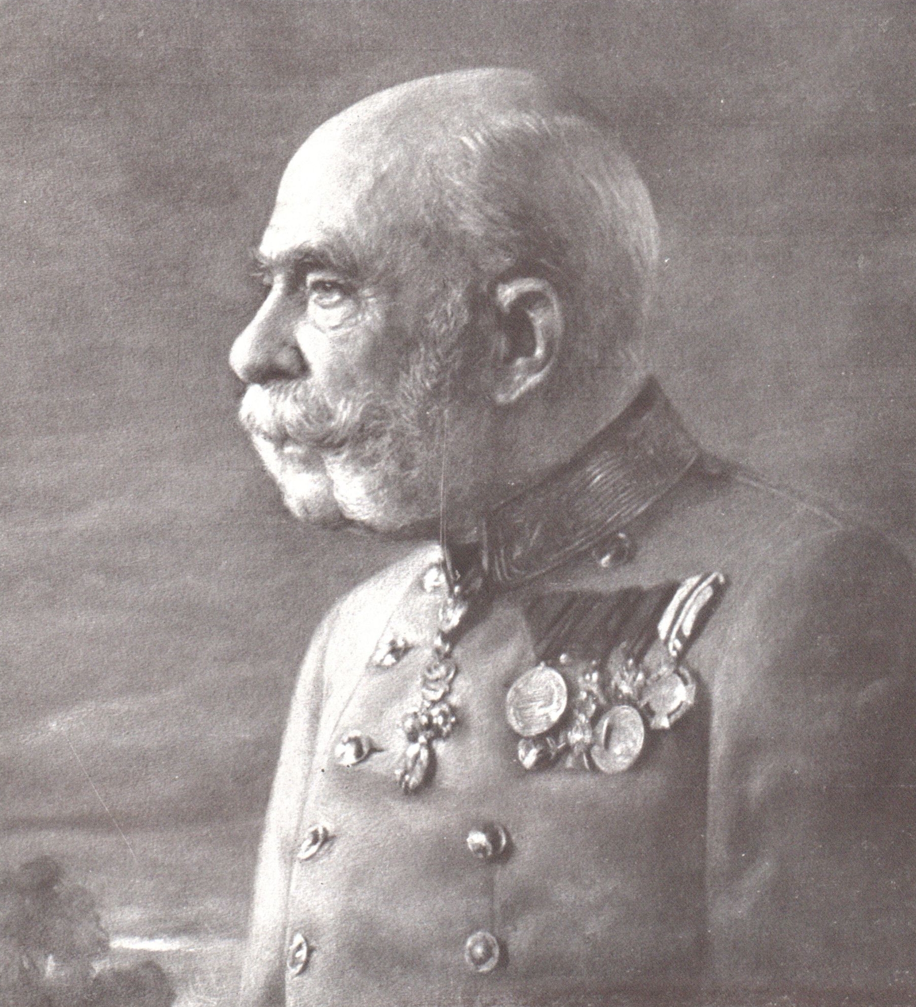 Император Франц Иосиф. Фотоокрытка, напечатанная посмертно 25 ноября 1916 года.